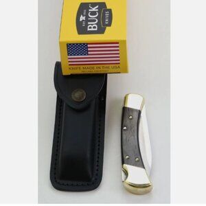 Buck 110 Drop Point Folding Hunter Knife 0110BRS6-B 420HC Ebony Made in USA New